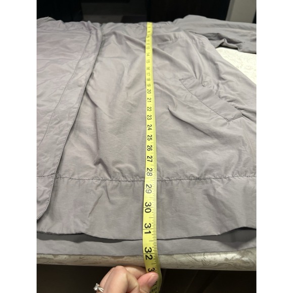 EILEEN FISHER Jacket Plus 1X Organic Lightweight Windbreaker Hooded Jacket Gray - Picture 11 of 12